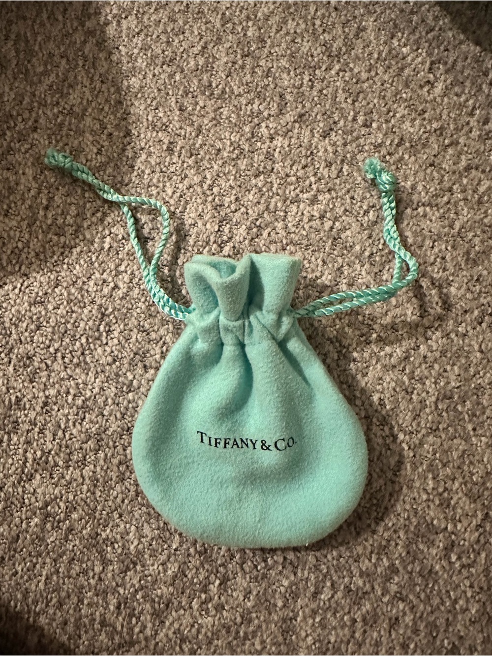 STUNNING Tiffany & Co. Silver Hoop Earrings with Aqua Pouch - Picture 5 of 5